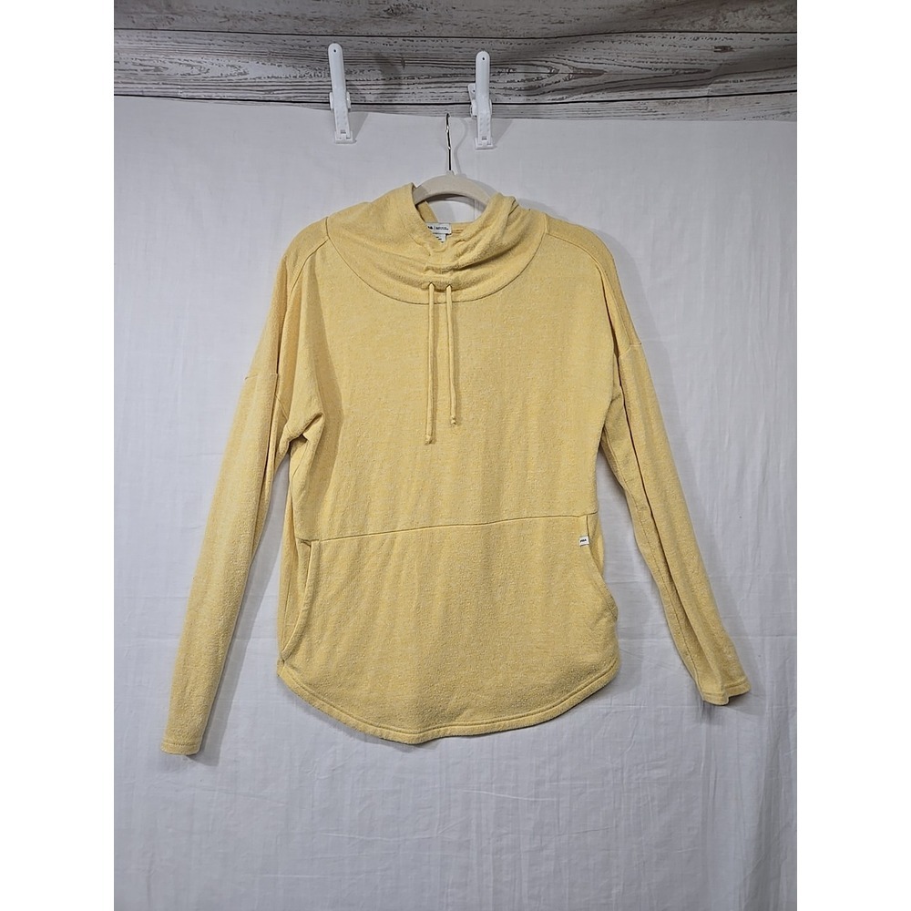 prAna Foresta Hoodie‎ Top Sweater Pullover Hoodie Soft Knit Women's S Sun Yellow